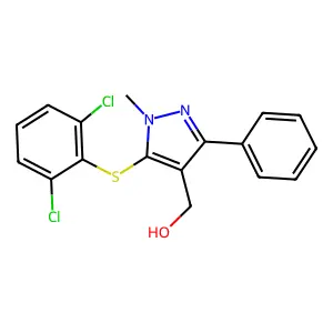 {5-[(2,6-dichlorophenyl)sulfanyl]-1-methyl-3-phenyl-1H-pyrazol-4-yl}methanol structure