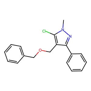 4-[(benzyloxy)methyl]-5-chloro-1-methyl-3-phenyl-1H-pyrazole structure