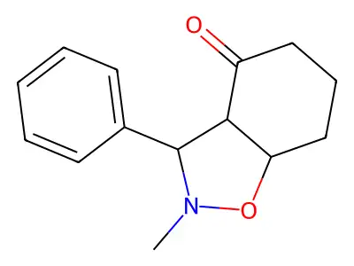 2-methyl-3-phenylhexahydro-1,2-benzisoxazol-4(2H)-one structure