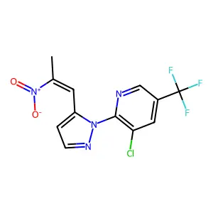 3-Chloro-2-[5-(2-nitroprop-1-enyl)pyrazol-1-yl]-5-(trifluoromethyl)pyridine structure