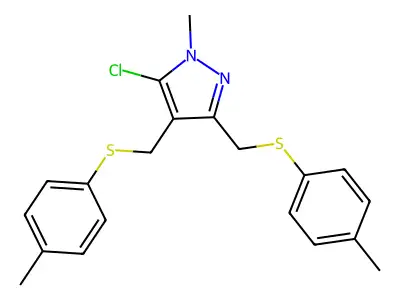 5-Chloro-1-methyl-3,4-bis[(4-methylphenyl)sulfanylmethyl]pyrazole structure