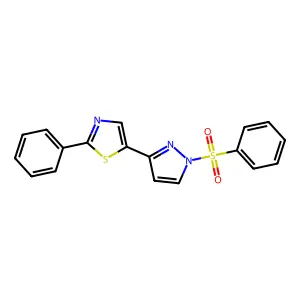 5-[1-(Benzenesulfonyl)-3-pyrazolyl]-2-phenylthiazole structure