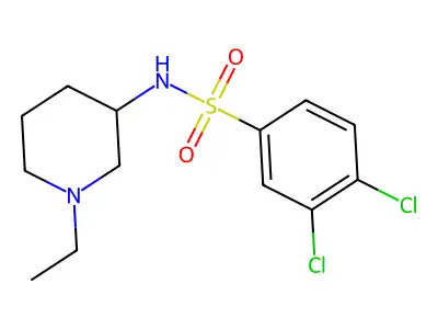 3,4-dichloro-N-(1-ethylpiperidin-3-yl)benzenesulfonamide structure