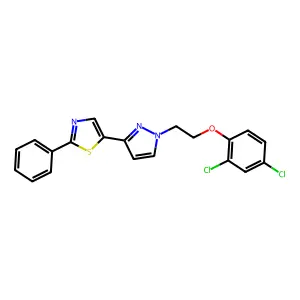 5-[1-[2-(2,4-Dichlorophenoxy)ethyl]pyrazol-3-yl]-2-phenyl-1,3-thiazole structure