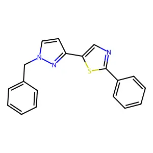 5-(1-benzyl-1H-pyrazol-3-yl)-2-phenyl-1,3-thiazole structure