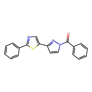 Phenyl-[3-(2-phenyl-1,3-thiazol-5-yl)pyrazol-1-yl]methanone structure