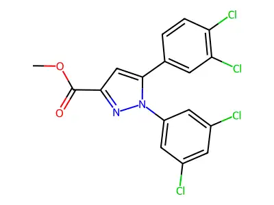 methyl 5-(3,4-dichlorophenyl)-1-(3,5-dichlorophenyl)-1H-pyrazole-3-carboxylate structure