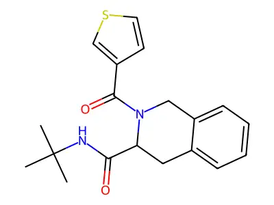 N-(tert-butyl)-2-(3-thienylcarbonyl)-1,2,3,4-tetrahydro-3-isoquinolinecarboxamide structure