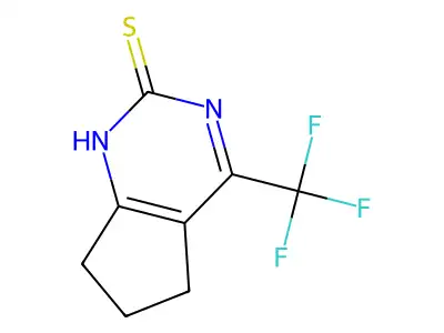 4-(Trifluoromethyl)-1,5,6,7-tetrahydrocyclopenta[d]pyrimidine-2-thione structure