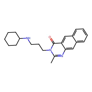 3-[3-(Cyclohexylamino)propyl]-2-methylbenzo[g]quinazolin-4-one structure