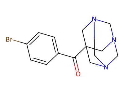 (4-Bromophenyl)(1,3,5-triazatricyclo[3.3.1.1~3,7~]dec-7-yl)methanone structure