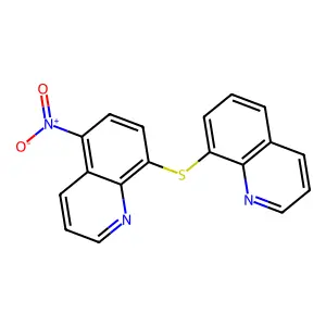 5-Nitro-8-(8-quinolylthio)quinoline structure
