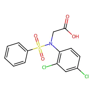 N-(2,4-Dichlorophenyl)-N-(phenylsulfonyl)glycine structure