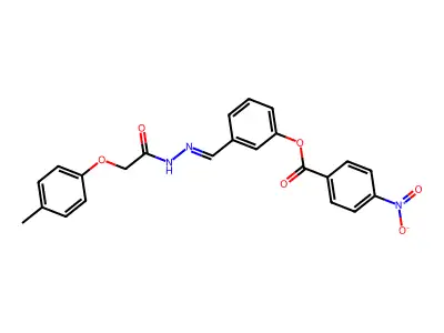 3-{2-[(4-methylphenoxy)acetyl]carbohydrazonoyl}phenyl 4-nitrobenzoate structure