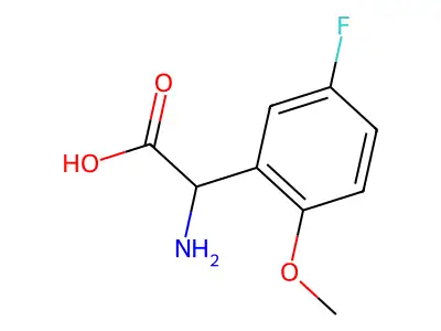 2-Amino-2-(5-fluoro-2-methoxyphenyl)acetic acid structure