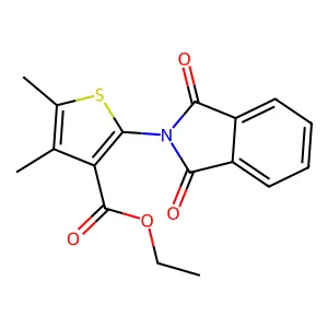 ethyl 2-(1,3-dioxo-1,3-dihydro-2H-isoindol-2-yl)-4,5-dimethylthiophene-3-carboxylate structure