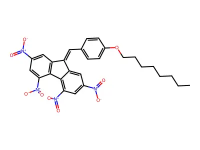 2,4,5,7-Tetranitro-9-(4-octyloxy-benzylidene)-9H-fluorene structure
