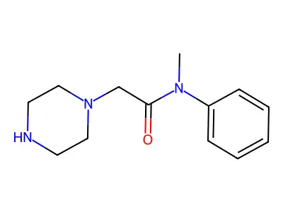 N-methyl-N-phenyl-2-(piperazin-1-yl)acetamide structure
