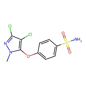 4-(4,5-Dichloro-2-methylpyrazol-3-yl)oxybenzenesulfonamide structure