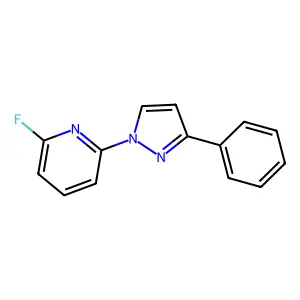 2-fluoro-6-(3-phenyl-1H-pyrazol-1-yl)pyridine structure