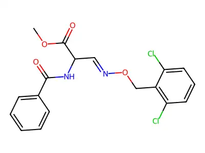 Methyl 2-benzamido-3-[(2,6-dichlorophenyl)methoxyimino]propanoate structure