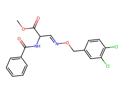 Methyl 2-benzamido-3-[(3,4-dichlorophenyl)methoxyimino]propanoate structure