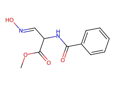 methyl 3-(N-hydroxyimino)-2-(phenylformamido)propanoate structure