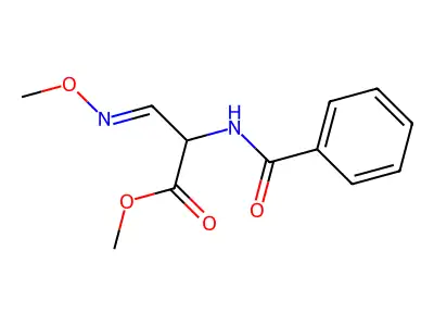 Methyl 3-(methoxyimino)-2-(phenylformamido)propanoate structure