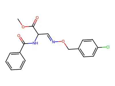 Methyl 2-benzamido-3-[(4-chlorophenyl)methoxyimino]propanoate structure