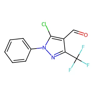 5-chloro-1-phenyl-3-(trifluoromethyl)-1H-pyrazole-4-carbaldehyde structure