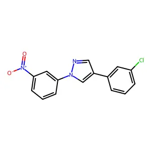 4-(3-chlorophenyl)-1-(3-nitrophenyl)-1H-pyrazole structure