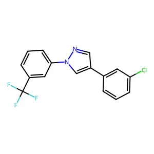 4-(3-chlorophenyl)-1-[3-(trifluoromethyl)phenyl]-1H-pyrazole structure