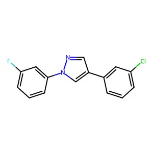 4-(3-chlorophenyl)-1-(3-fluorophenyl)-1H-pyrazole structure