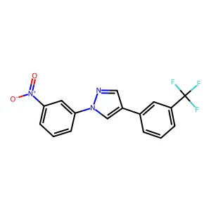 1-(3-nitrophenyl)-4-[3-(trifluoromethyl)phenyl]-1H-pyrazole structure