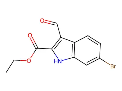 Ethyl 6-bromo-3-formyl-1H-indole-2-carboxylate structure