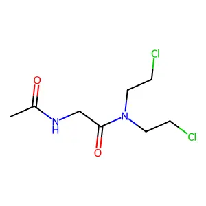 2-acetamido-N,N-bis(2-chloroethyl)acetamide structure
