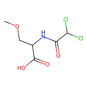 2-[(2,2-Dichloroacetyl)amino]-3-methoxypropanoic acid structure