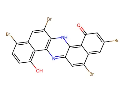 Dibenzo(a,h)phenazine-1,8-diol, tetrabromo- structure