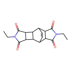 2,6-Diethyloctahydro-4,8-ethenopyrrolo[3',4':3,4]cyclobuta[1,2-f]isoindole-1,3,5,7(2H,6H)-tetrone structure