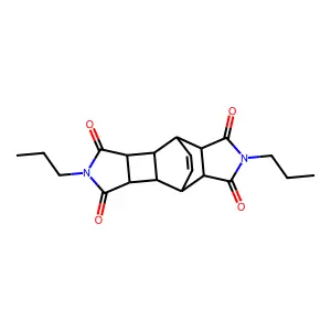 2,6-Dipropyloctahydro-4,8-ethenopyrrolo[3',4':3,4]cyclobuta[1,2-f]isoindole-1,3,5,7(2H,6H)-tetrone structure