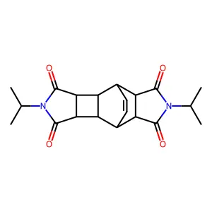2,6-Di(propan-2-yl)octahydro-4,8-ethenopyrrolo[3',4':3,4]cyclobuta[1,2-f]isoindole-1,3,5,7(2H,6H)-tetrone structure