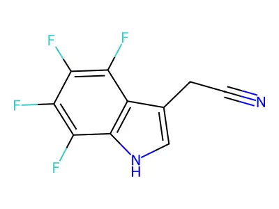 1H-Indole-3-acetonitrile, 4,5,6,7-tetrafluoro- structure