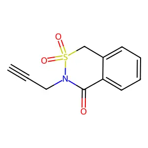 1H-2,3-Benzothiazin-4(3H)-one, 3-(2-propynyl)-, 2,2-dioxide structure