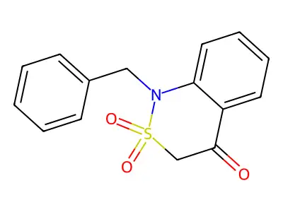 1-benzyl-1H-2,1-benzothiazin-4(3H)-one 2,2-dioxide structure