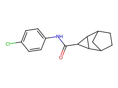 N-(4-chlorophenyl)tricyclo[3.2.1.0~2,4~]octane-3-carboxamide structure