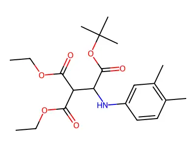 2-(Tert-butyl) 1,1-diethyl 2-(3,4-dimethylanilino)-1,1,2-ethanetricarboxylate structure
