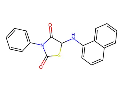 5-(Naphthalen-1-ylamino)-3-phenyl-1,3-thiazolidine-2,4-dione structure