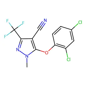 5-(2,4-dichlorophenoxy)-1-methyl-3-(trifluoromethyl)-1H-pyrazole-4-carbonitrile structure