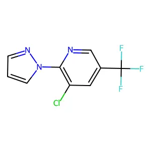 3-chloro-2-(1H-pyrazol-1-yl)-5-(trifluoromethyl)pyridine structure
