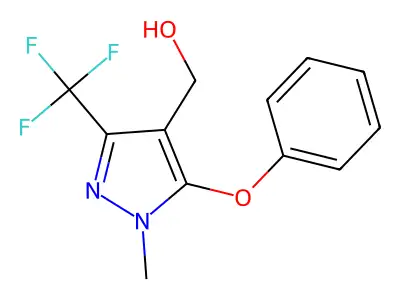 [1-Methyl-5-phenoxy-3-(trifluoromethyl)-1H-pyrazol-4-yl]methanol structure